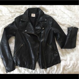 Faux Leather Edgy Jacket